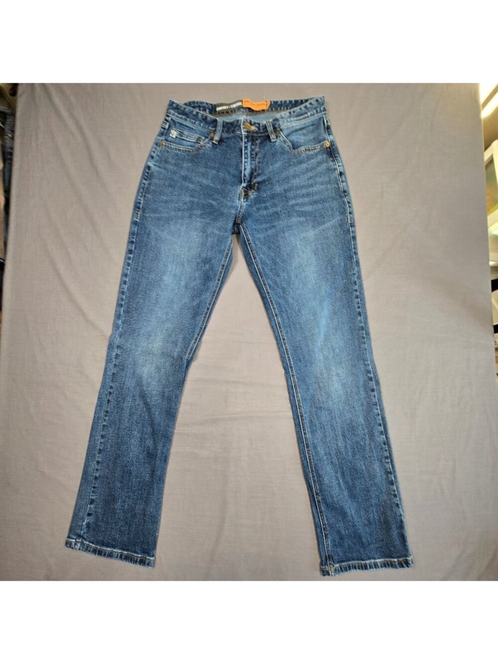 Hooey X Rock & Roll 30x34 Mens Relaxed Fit Double Barrel Stackable Jeans Denim